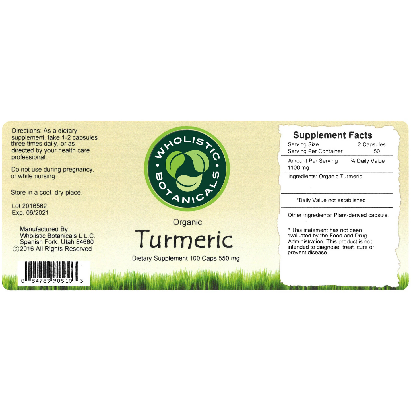 Turmeric Capsule (100 Capsules)