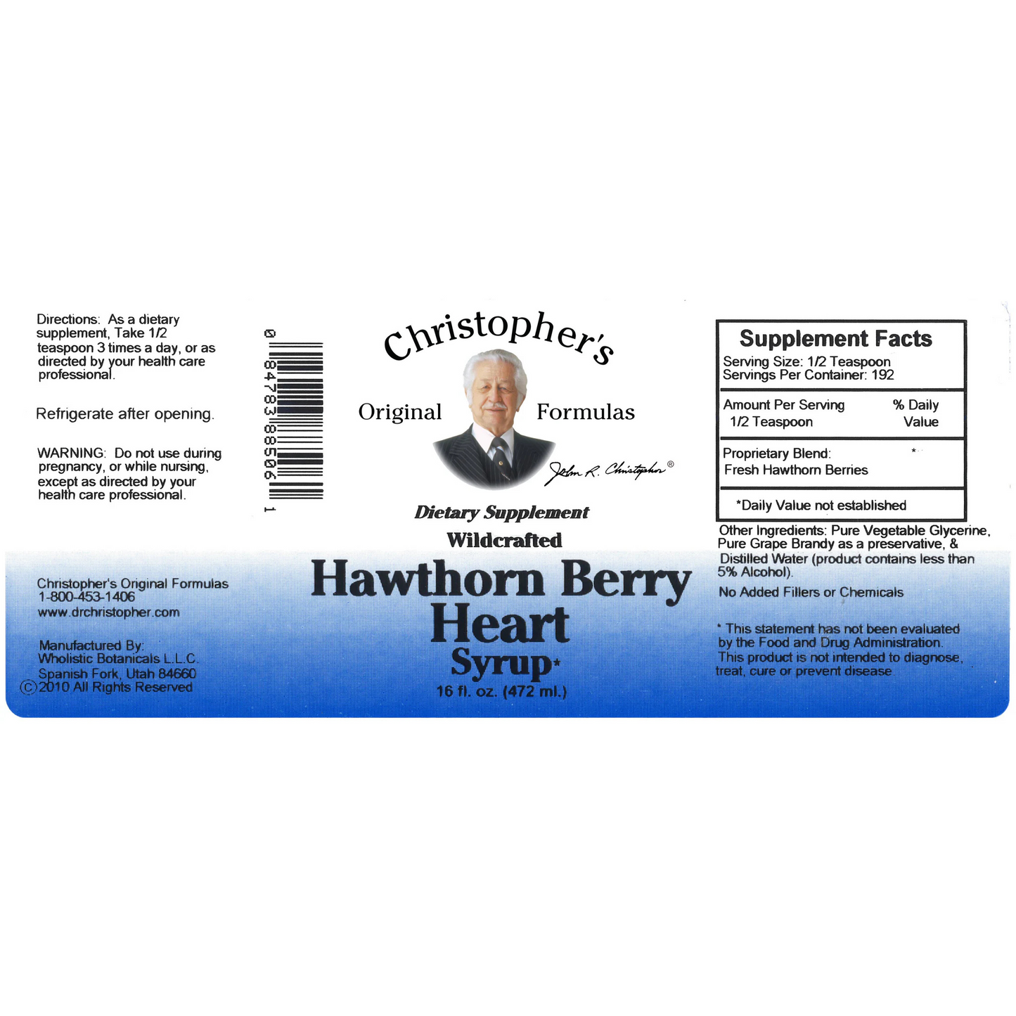 Hawthorn Berry Heart Syrup - Dr. Christopher Original Formulas