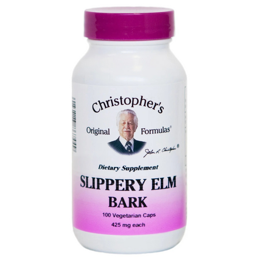 Slippery Elm Bark Powder (100 Capsules) - Dr. Christopher's Original Formulas